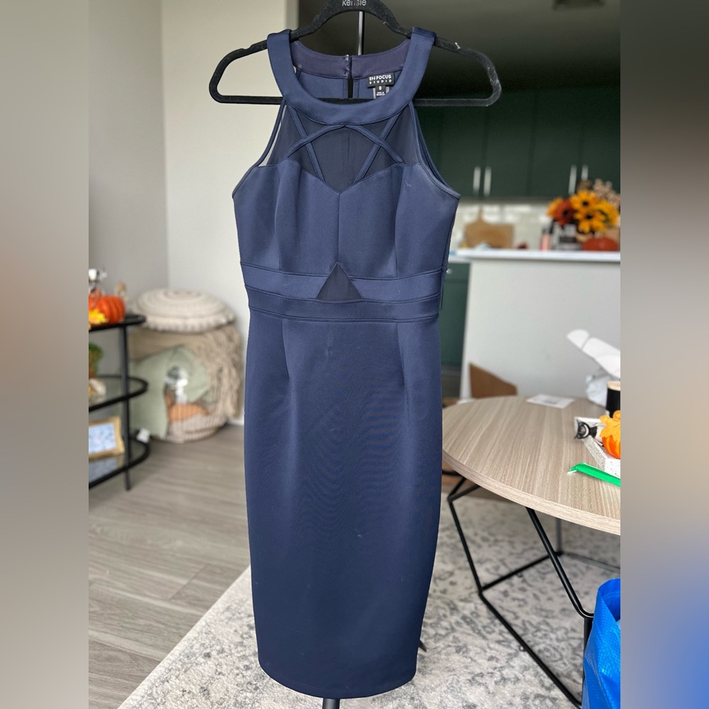 Enfocus Studio Navy Blue Dress size 8